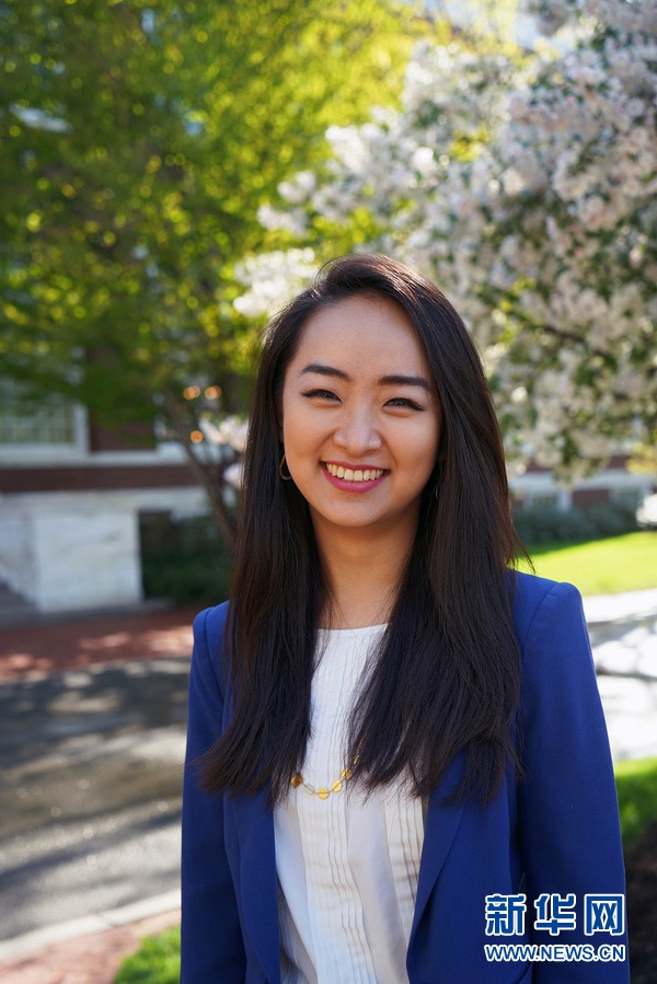 当选为美国《福布斯》杂志“2018亚洲30位30岁以下精英榜”青年领袖的中国女孩宋歌。新华网发 高驰摄