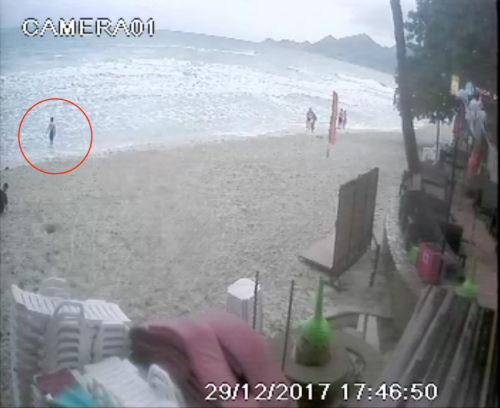 图为监控录像。(资料图：泰国《世界日报》)