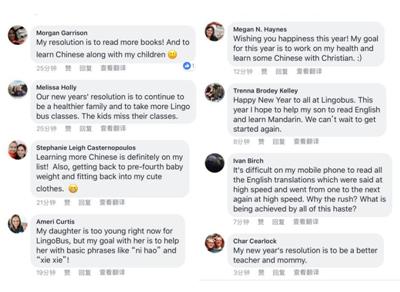 不少外国网友将中文列入新年计划的留言。 不少外国网友将中文列入新年计划的留言。