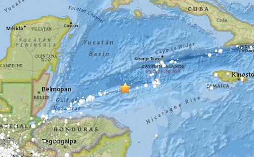 洪都拉斯附近海域发生7.8级地震可能引发海啸