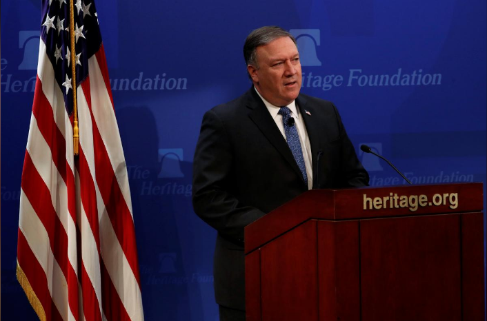 美国务卿蓬佩奥:美国将对伊朗施加"史上最强制裁"
