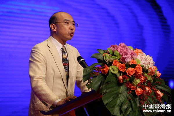 全国台联副会长纪斌致辞。（中国台湾网 袁楚 摄）