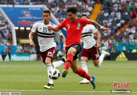 2018世界杯墨西哥vs韩国比分，世界杯墨西哥对韩国