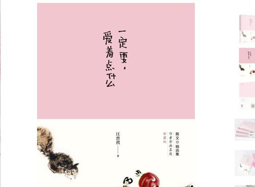 封面印着《一定要，爱着点什么》字样，作者标注为“汪曾祺”。图片来源：某电商平台网页截图