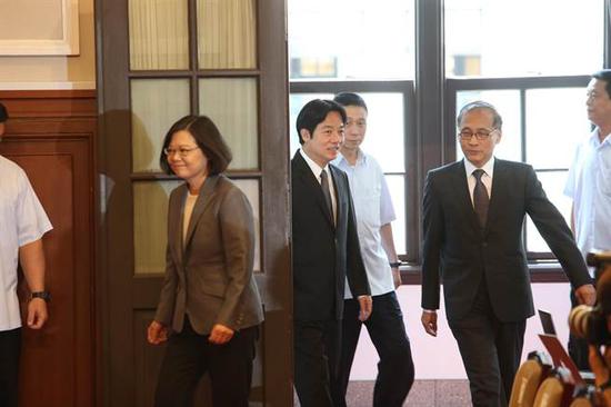 蔡英文与赖清德 图片来自台媒“中时电子报”