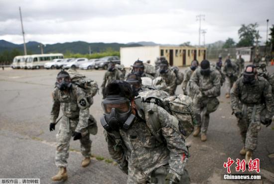 资料图：驻韩美军进行技能竞赛。