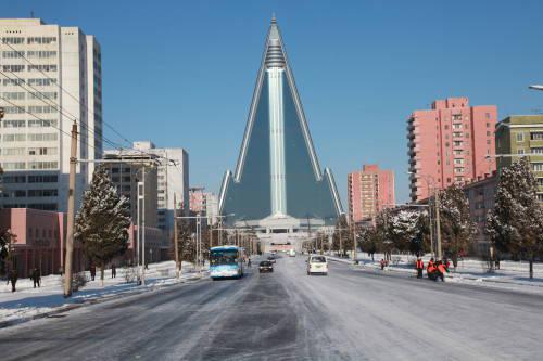 图为平壤街头。新华社