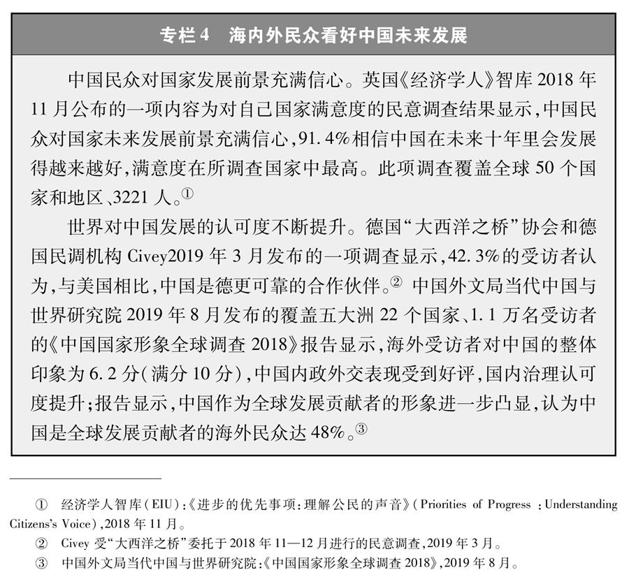 （图表）[新时代的中国与世界白皮书]专栏4 海内外民众看好中国未来发展