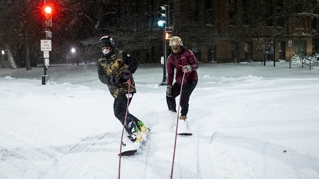 美国明尼苏达州迎来大雪