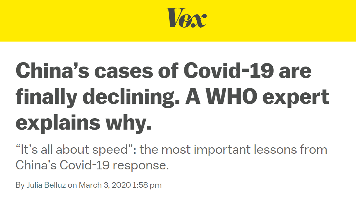 世卫专家点赞中国抗击疫情举措