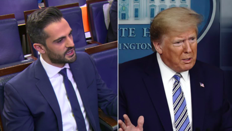 特朗普简报会播放2遍视频宣扬抗疫成绩 CNN记者接连质问