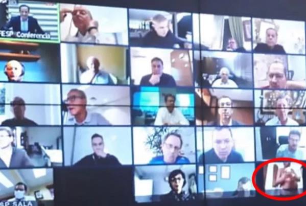 尴尬！巴西总统参加远程视频会议 发现画面中有