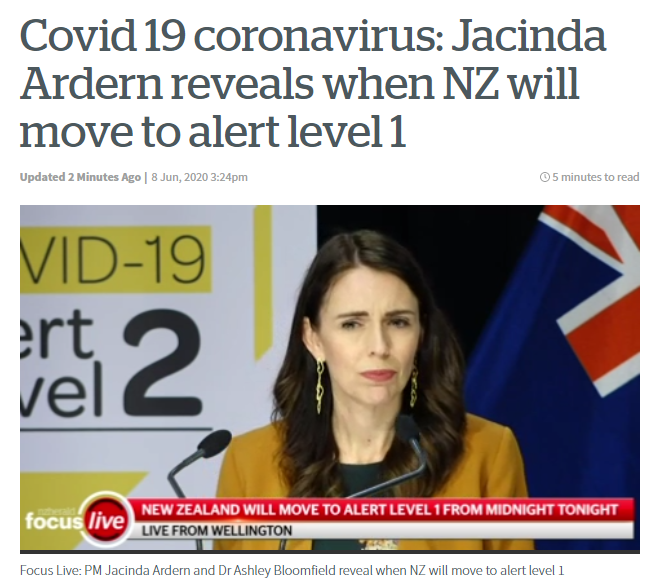 新西兰将于8日午夜全面解除限制 民众回归正常生