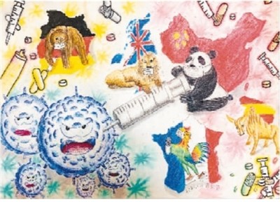 全球抗疫进行时：中欧青少年画笔绘友谊