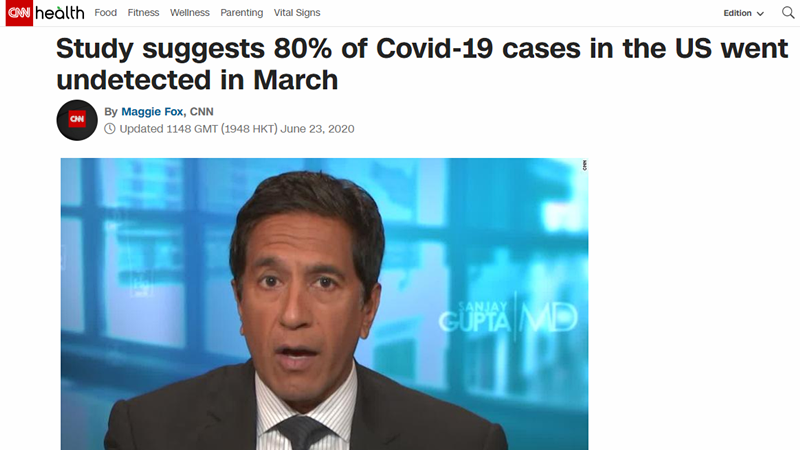 美国3月份或已有870万人感染 专家:政府造假都还