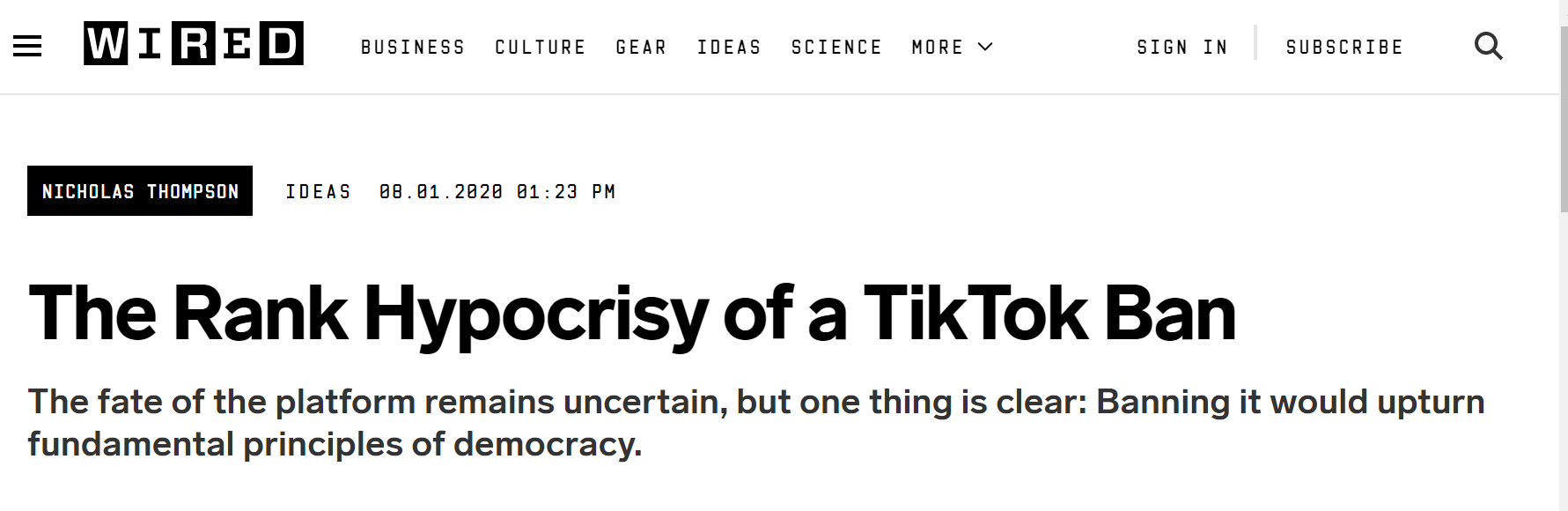 海外网深一度：“封禁”TikTok，撕下美式言论自