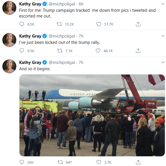 《纽约时报》记者被特朗普竞选团队赶出集会 只