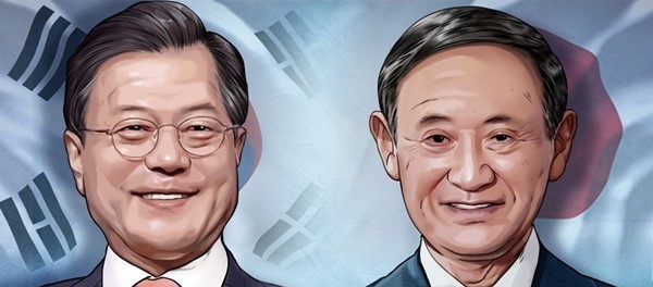 日媒：日本首相菅义伟24日将与韩国总统文在寅通