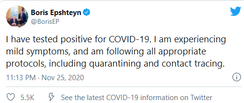 又一名特朗普顾问感染新冠 曾与总统私人律师出