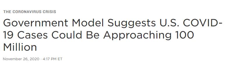 美疾控中心模型显示：全美实际感染新冠人数或