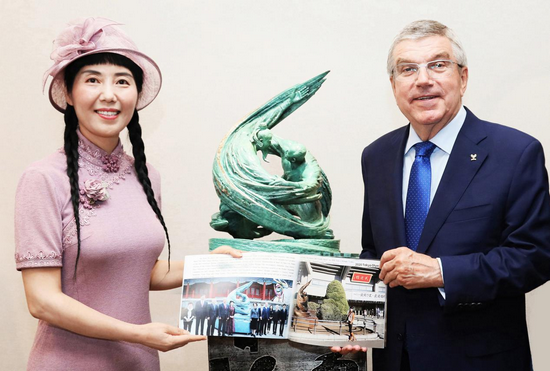 2019年9月16日，国际奥委会主席巴赫在北京参观《中日柔道友谊赛》。