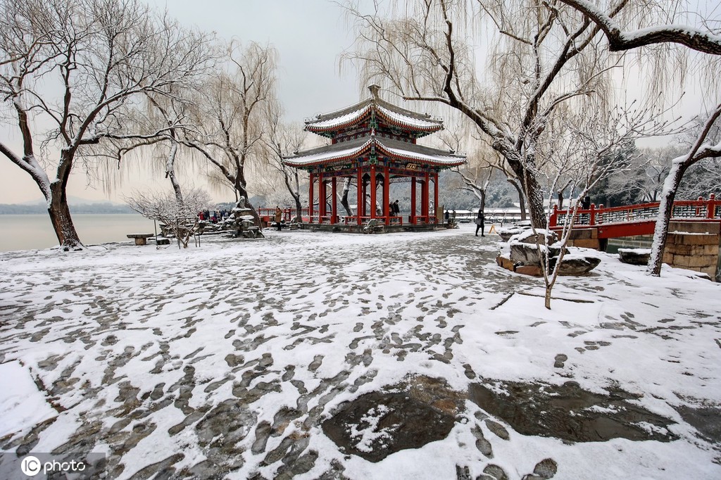 北京雪后初霁银装素裹美如画