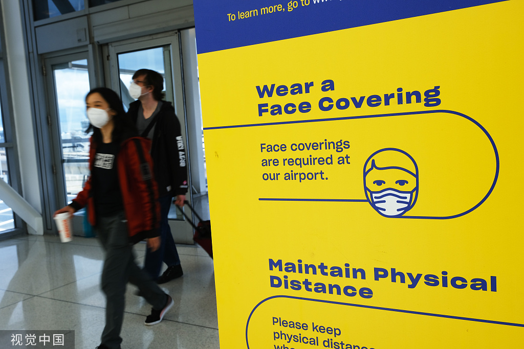 美多州确诊病例激增 多个航空公司取消口罩令
