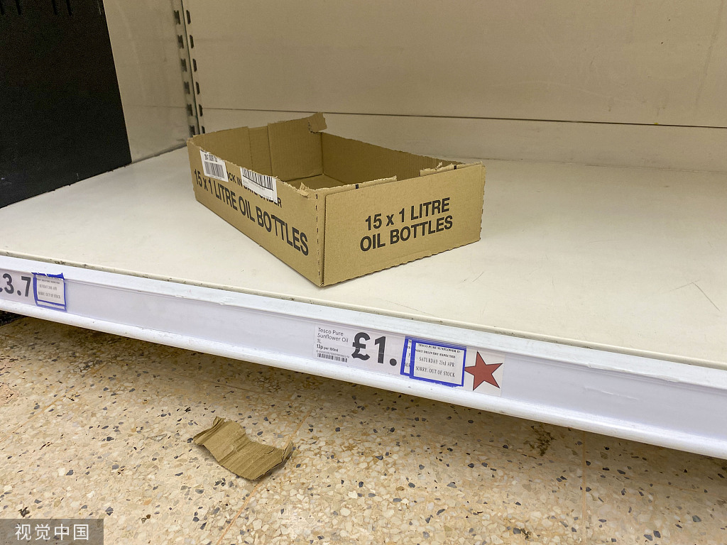 英国遭遇食用油危机 实行限购政策