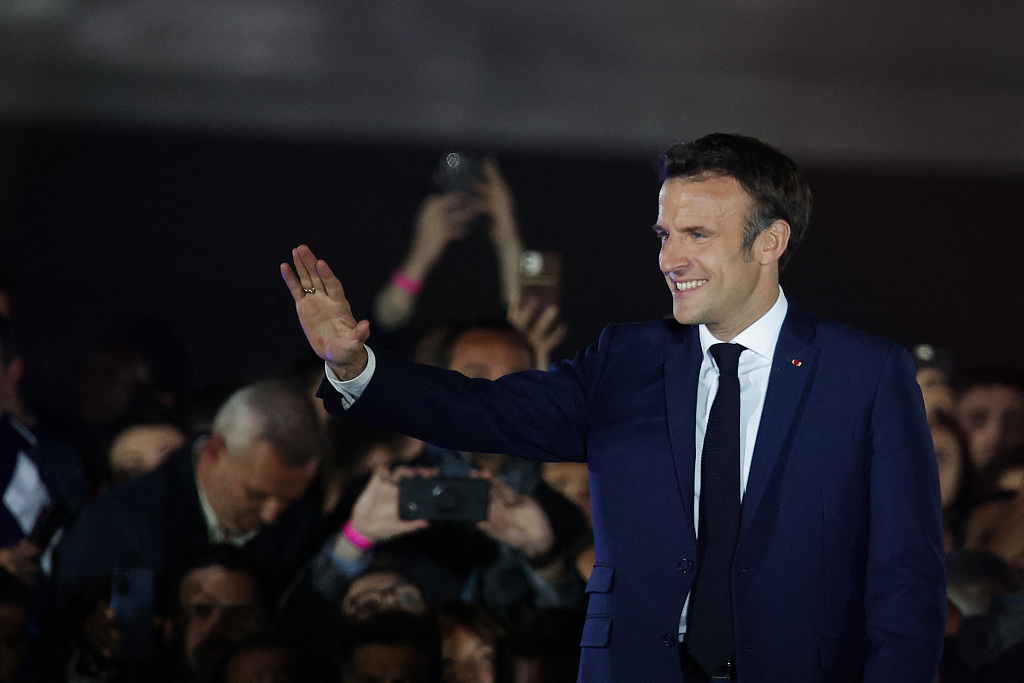 马克龙赢得法国总统选举 发表胜选演讲