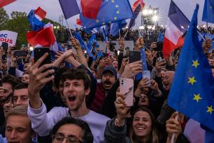 马克龙赢得法国总统选举 发表胜选演讲