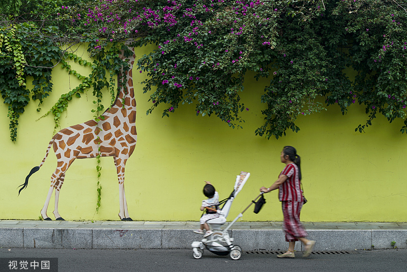 “手绘+绿植” 夏日创意景观画亮相成都街头