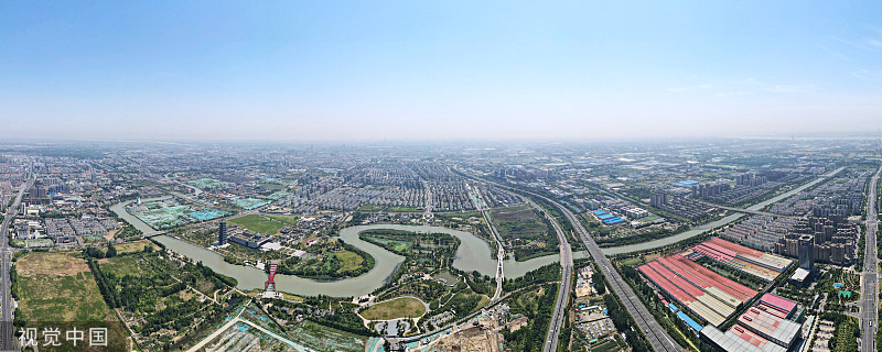 江苏扬州：运河三湾景区景色宜人