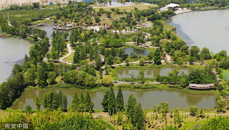 江苏扬州：运河三湾景区景色宜人