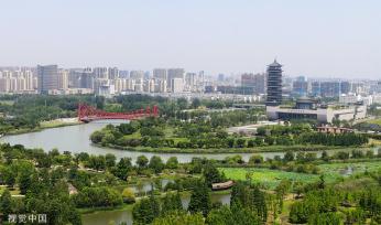 江苏扬州：运河三湾景区景色宜人