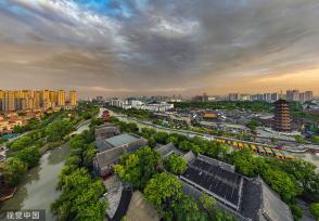 江苏淮安：雨后清江浦现晚霞