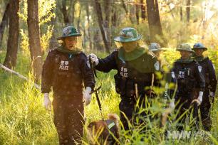 新疆阿勒泰：边境移民管理警察“全副武装”战蚊虫
