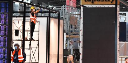 第二届消博会展台搭建有序推进