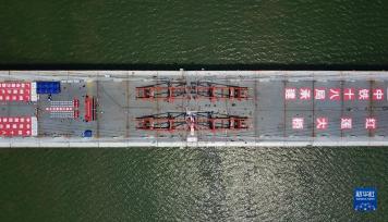 广州南沙红莲大桥主桥合龙