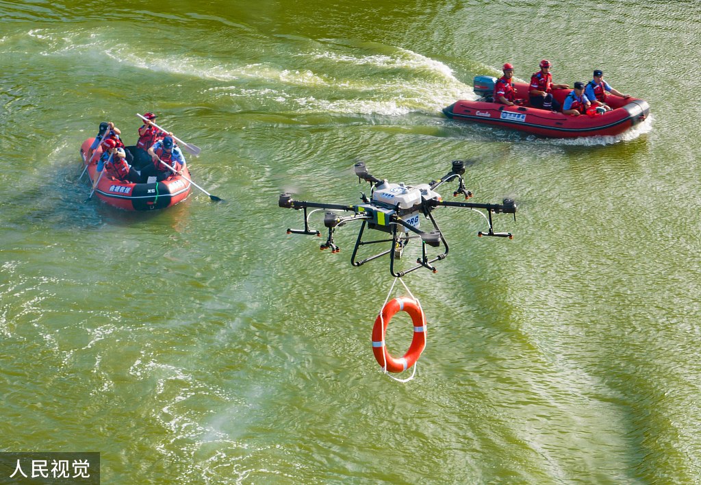 江苏海安开展水域公共安全实战演练
