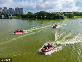 江苏海安开展水域公共安全实战演练