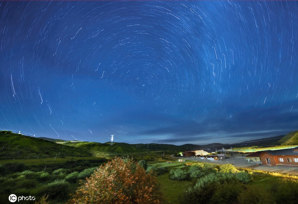 盛夏时节 四川红原俄么塘花海星空璀璨