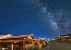 盛夏时节 四川红原俄么塘花海星空璀璨