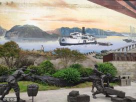 重庆街头现上万平方米巨幅3D壁画