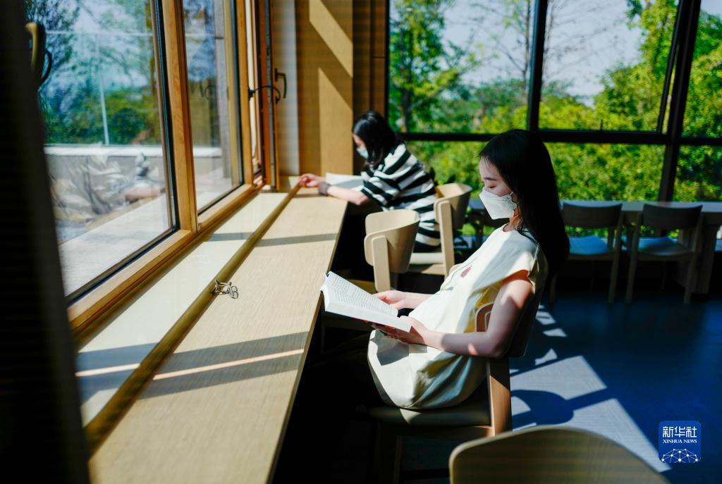 重庆江北：森林公园里的公共图书馆正式开馆　