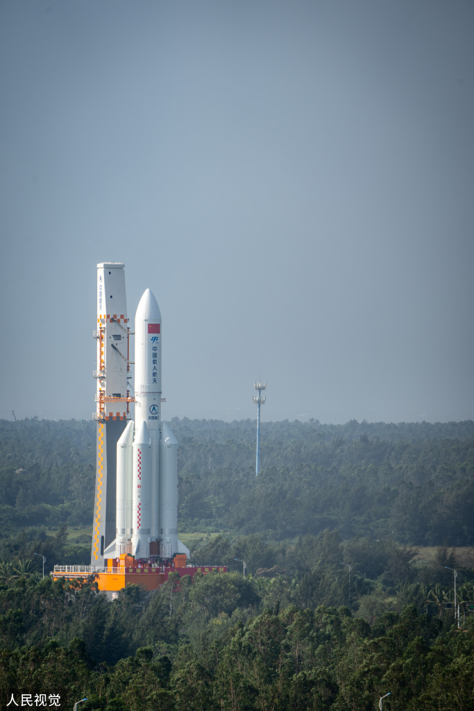 梦天实验舱舱箭组合体转运至发射区 近日将择机实施发射