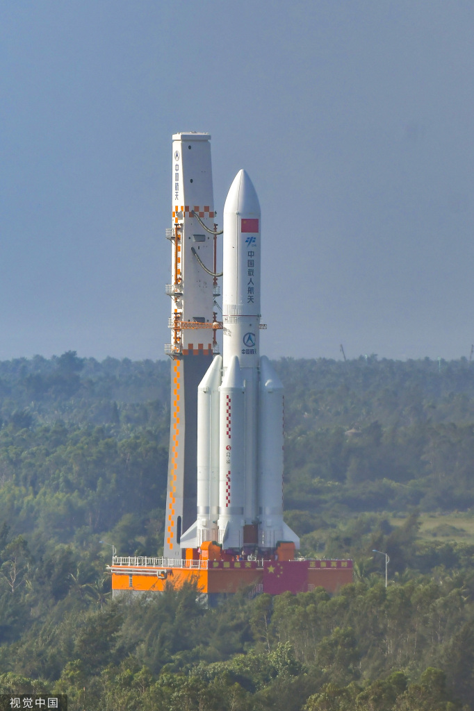 梦天实验舱舱箭组合体转运至发射区 近日将择机实施发射