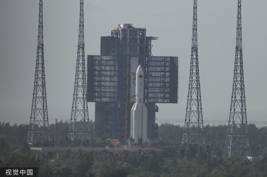 梦天实验舱舱箭组合体转运至发射区 近日将择机实施发射