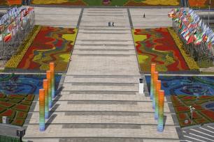 2022第五届进博会开幕倒计时10天 主场馆已全面定妆