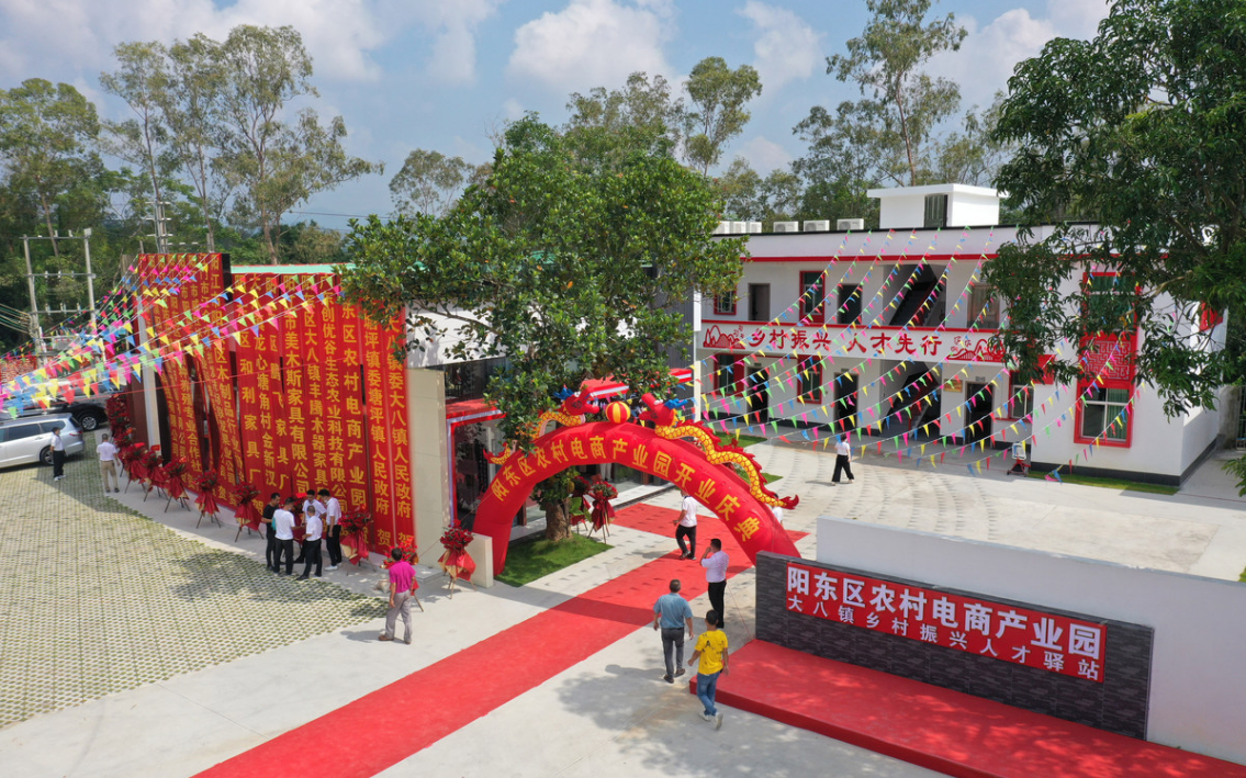 广东省阳江市阳东区农村电商产业园暨大八镇乡村振兴人才驿站正式揭牌投用