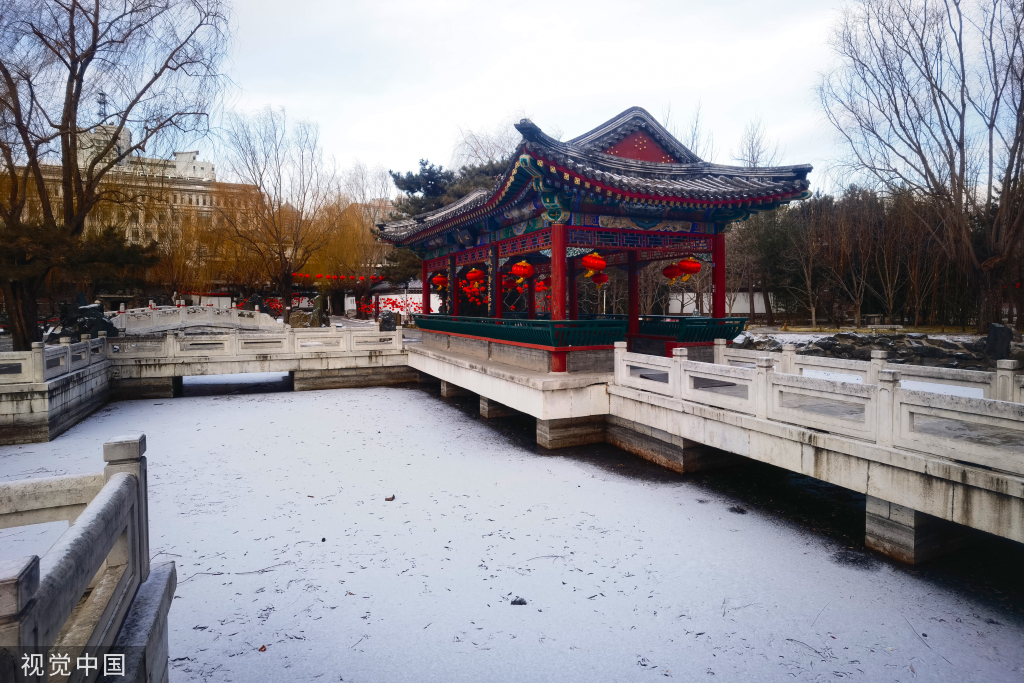 北京迎来癸卯兔年首场降雪